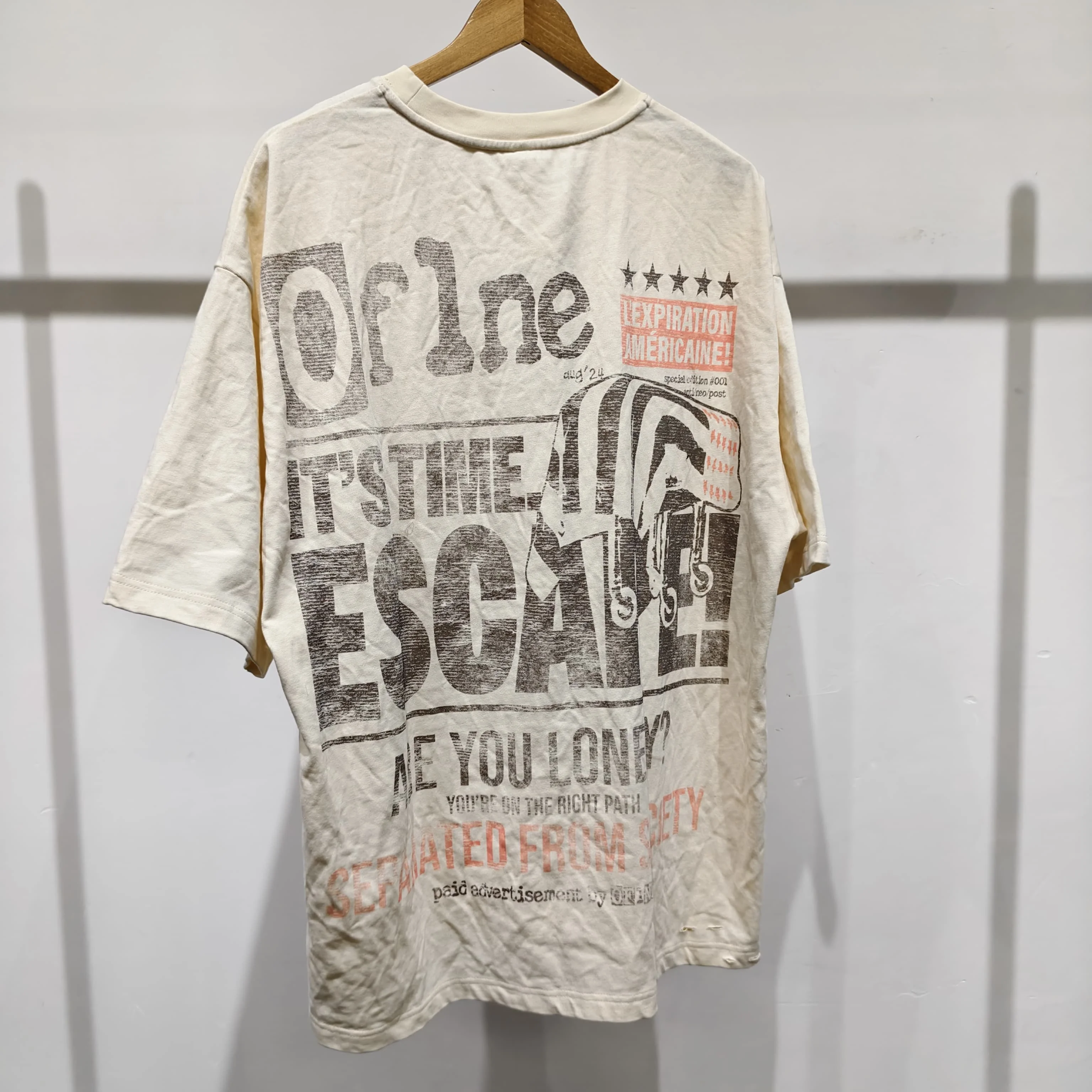 Custom Hip Hop Cotton Retro Round Neck Boxy Fit Summer Oversized Print Short Sleeve Crop Distressed Men T Shirt gallery 2
