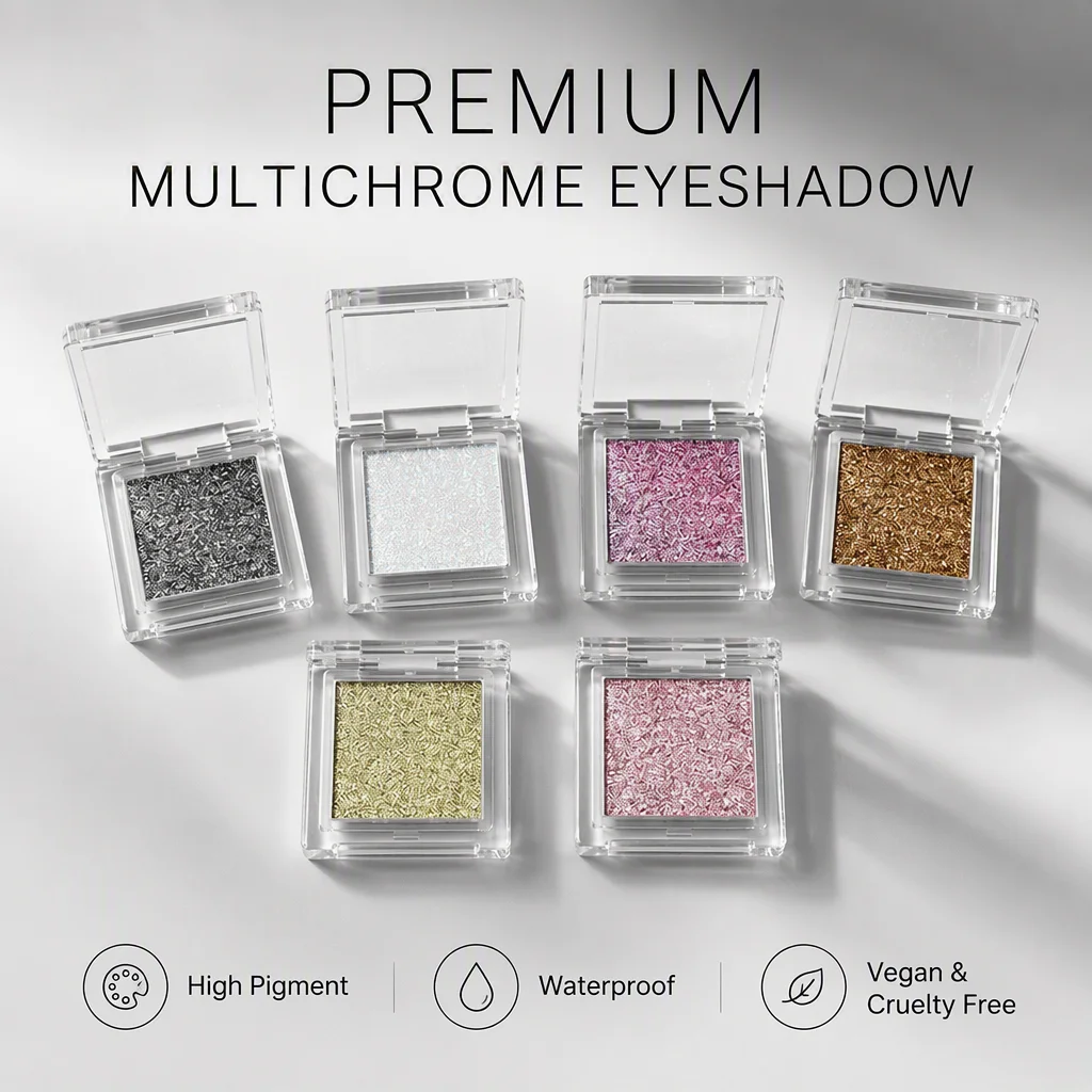 product private label multichrome baked eyeshadow palette chameleon shimmer single eyeshadow custom logo vendor bulk-2