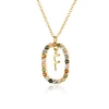 F gold neclace