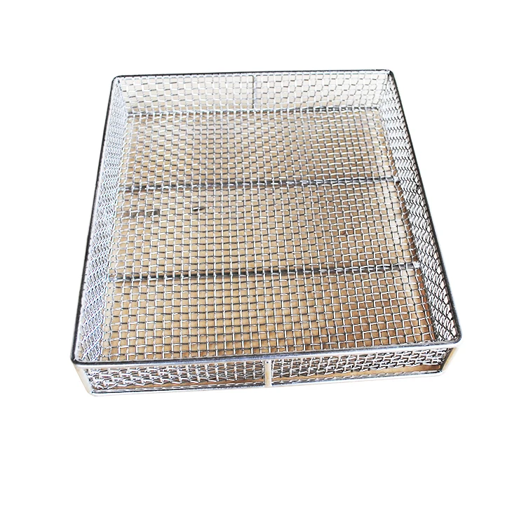 Rectangular Stainless Steel Mesh Basket for Manufacturing