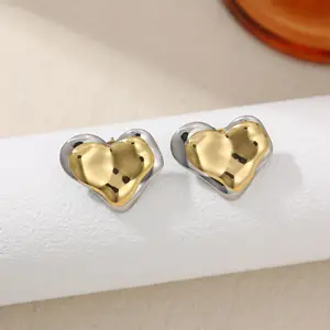 Earrings Smooth love Irregular Textures Geometry Extravagant Anniversary Gift Mother Cute Stud Earrings Mother