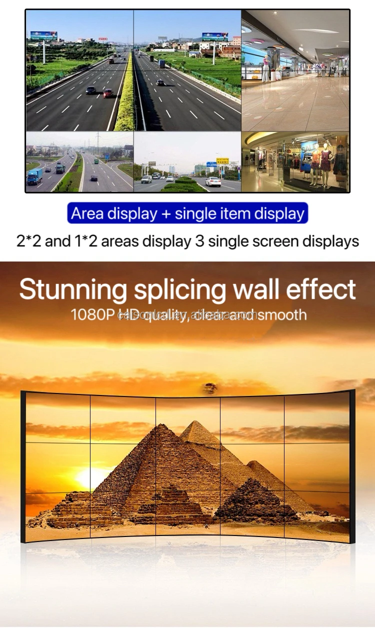 BOE 55 inch high brightness Splicing LCD panel DV550FHM-NVD support 1920(RGB)*1080, 500 nits,video wall LCD screen supplier