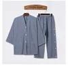 Men's gray-blue stripes