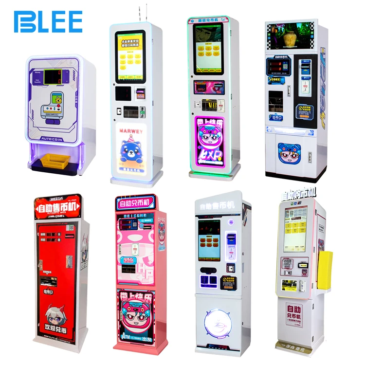 Custom Token Coin Exchange Machine Auto Atm Currency Exchange Machine Coin Change Dispenser Coin Change Vending Machine Arcade