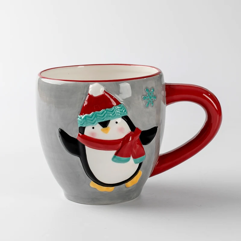 infloatables 3D Penguin Christmas Mug - Sturdy Material - Unique Fun Design  With Cute Statue Inside …See more infloatables 3D Penguin Christmas Mug 