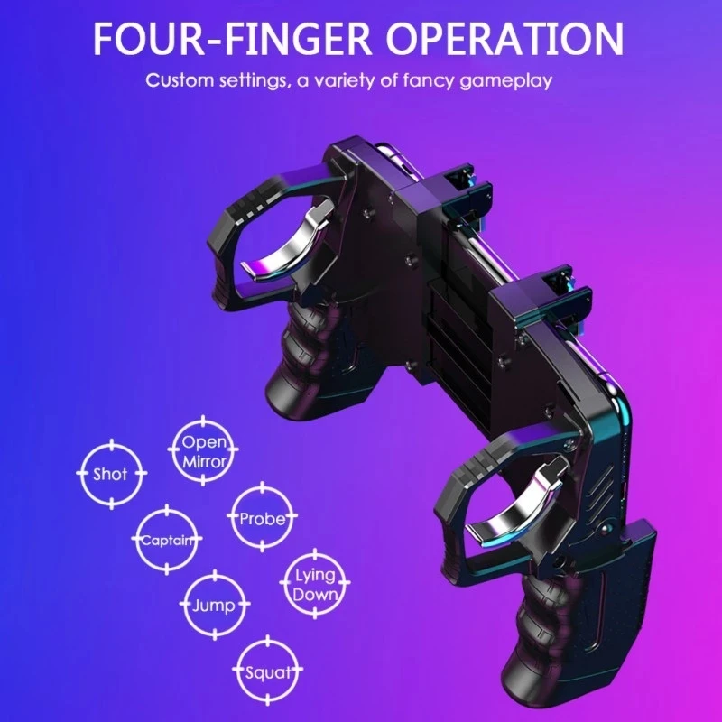 4 Fingers K21 Gamepad Mobile Game Controller And Joystick For Pubg