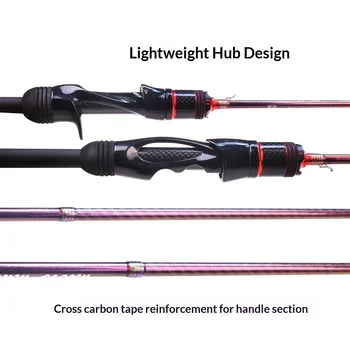 Fuji Guide Ring Full Carbon Ultra-Light Hard Action Baitcasting Rod with Solid Carbon Tip for Rivers and Streams-Weihai Factory – Hard Lure – view 4