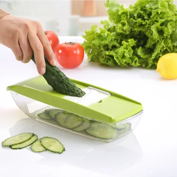 Multifunctional Vegetable Slicer Fruit Cutter Kitchen Food Dicer Chopper with Stainless Steel