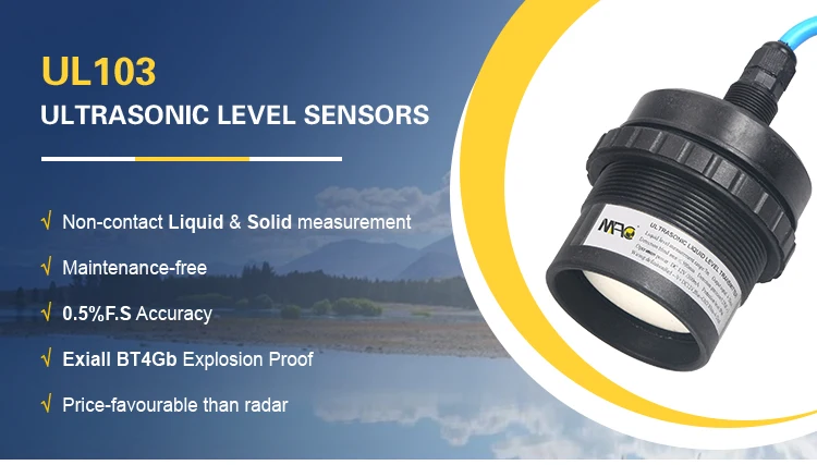 RS485 RS232 Fluid Level Sensor Ultrasonic Level Sensor and Transmitter ...