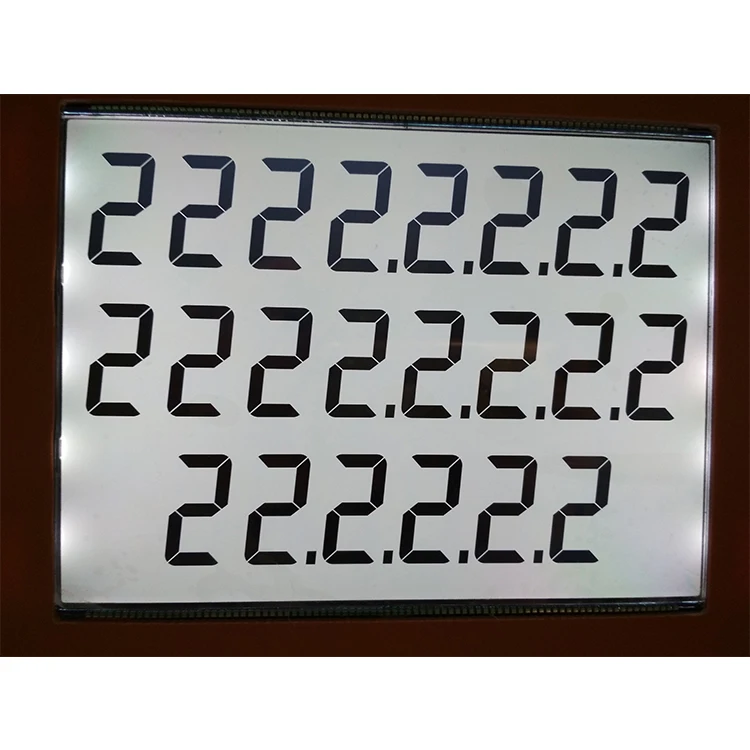 Factyory supply 886 digit segment TN lcd display with backlight for fuel dispenser