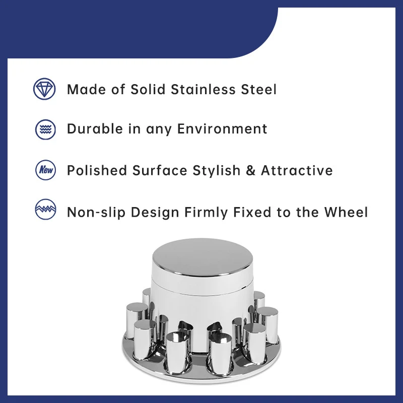 Factory Wheel Axle Covers Suits Lug Nut Covers for Semi Trucks Wheel Axle Cover Hub Caps for American Trucks 2