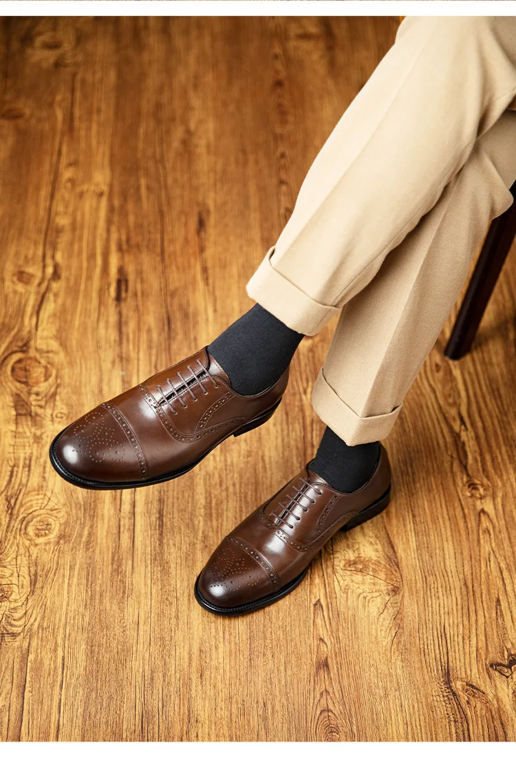 light brown leather mens dress shoes The Director Brown Dress Shoe