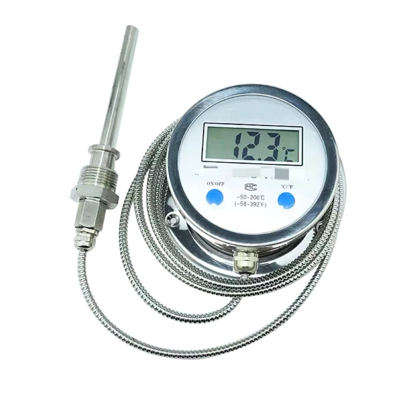 Thermomètre à Cadran Professionnel 0-120°C Avec Sonde Capillaire 1 M | Pour Eau, Huile, Liquides | Sonde En Laiton, Lecture Facile - 8
