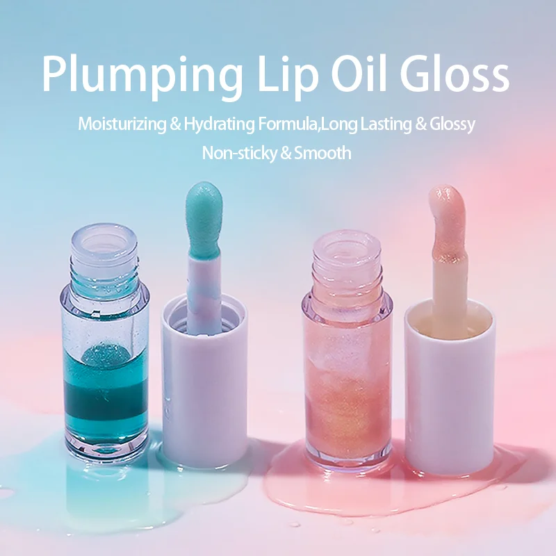 Private Label Colorful Transparent Plumping Lip Stain Gloss Moisturizing Non-sticky Lip Glow Oil factory