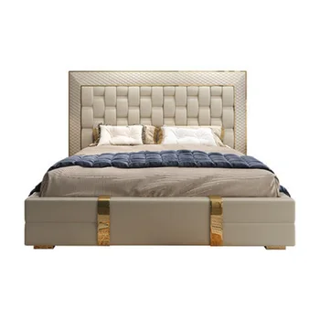 Luxury Italian Leather Bed - Perfect for Weddings & Master Suites