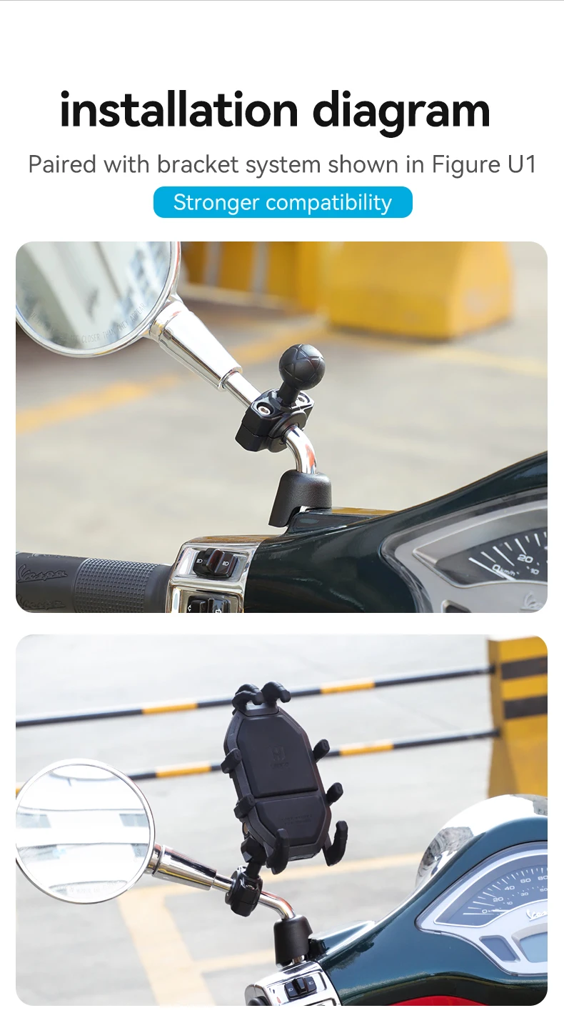 Cell Phone Holder For Motorcycle Ball Head Phone Stand Holder For Motorcycle Ball Head Vibrator Ball Head Mount manufacture