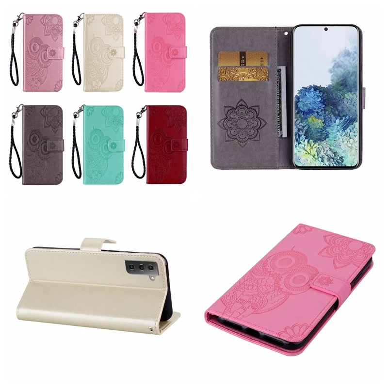 Fashion 3d Owl Leather Wallet Case For Samsung S21 Ultra Plus S Fe Note A01 Core M51 2 5g A81 1 Flower Flip Cover Pouch Buy Luxury Lace Case For