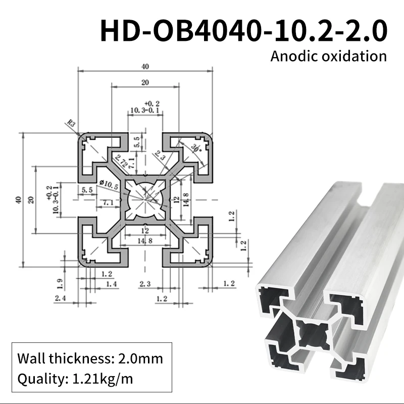 product heavy duty 4040 black aluminum square tube frame precision machining  custom fabrication for industrial machinery-6