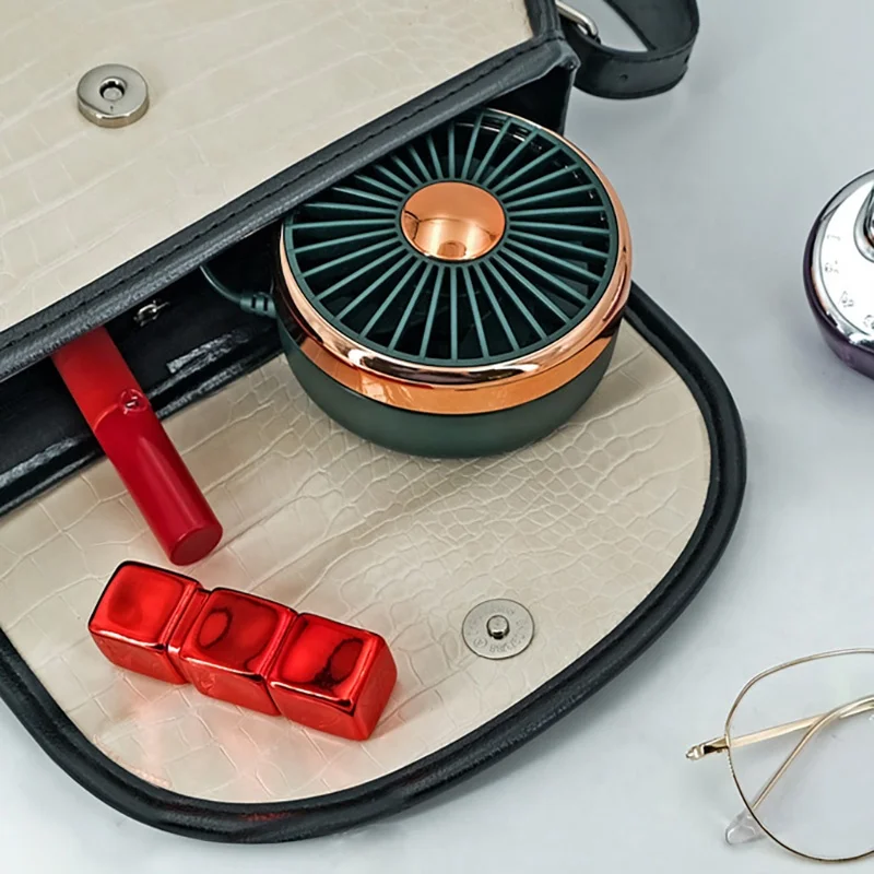 2023 portable mini fan desktop work office brushless motor low noise bendable hose CE F302A other fans