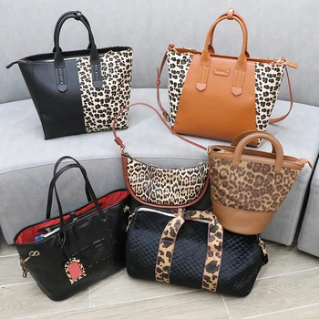 Leopard Print Saddle Bag, Travel Duffle Bag Fashion Design Famous Branded Used Ladies Handbag For Sale/