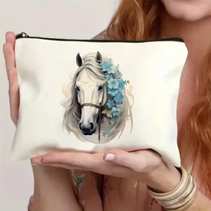 Personalized Birthday Cosmetic Bag - Waterproof Printed Makeup Pouch & Storage Organize Holiday Gifts