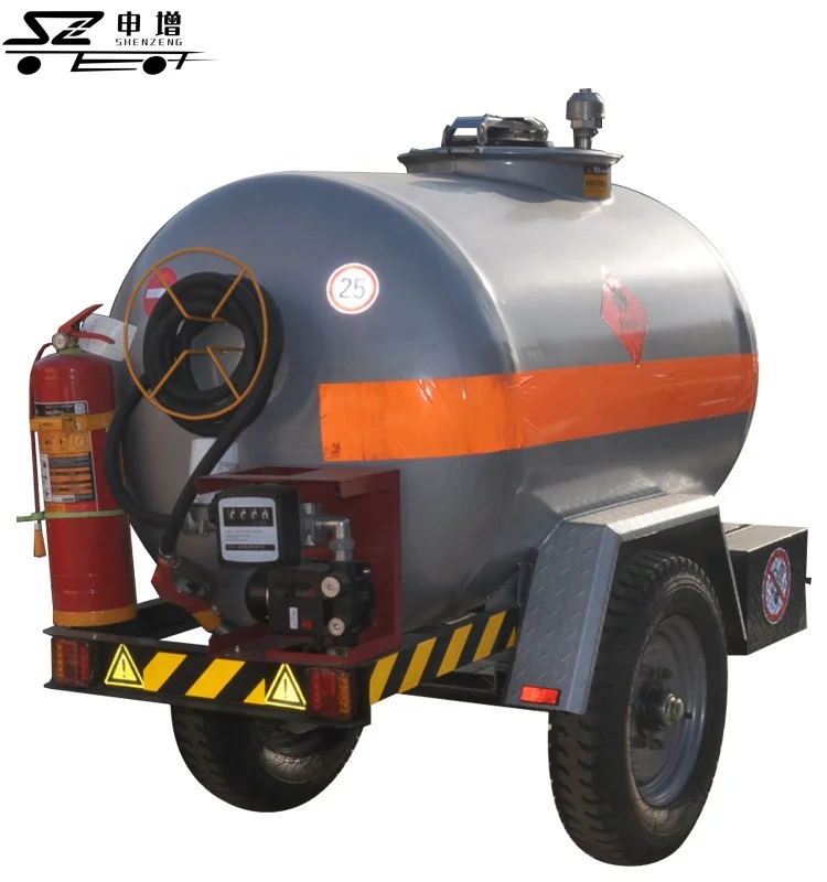 1000L Single Axle Fuel Tanker Diesel Tank Truck Trailer for Sale