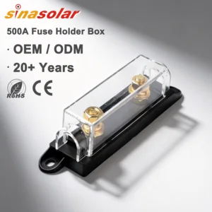 CE Certification Low Moq 500A 32V PC Anl Mega Midi DC Car Automotive Blade Large Forkbolt Fuse Holder Box for RV Marines