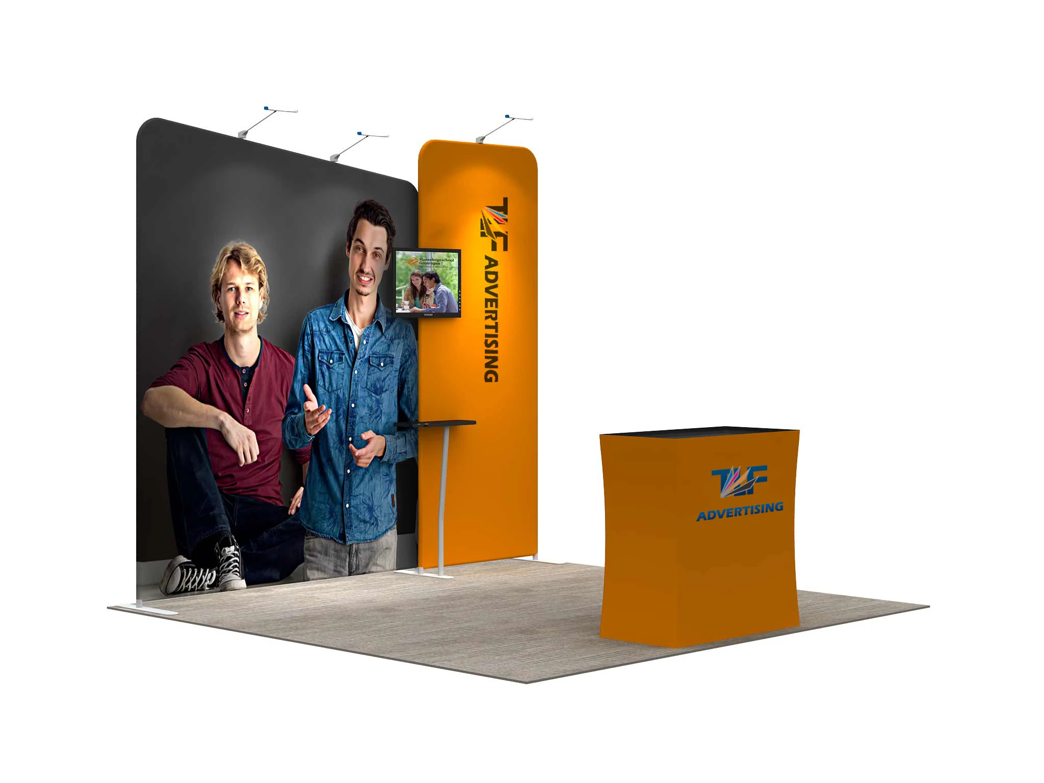 Portable 3x6 Modular Trade Show Booth Stand 10x20FT Tension Fabric ...