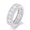3 Row - White Gold