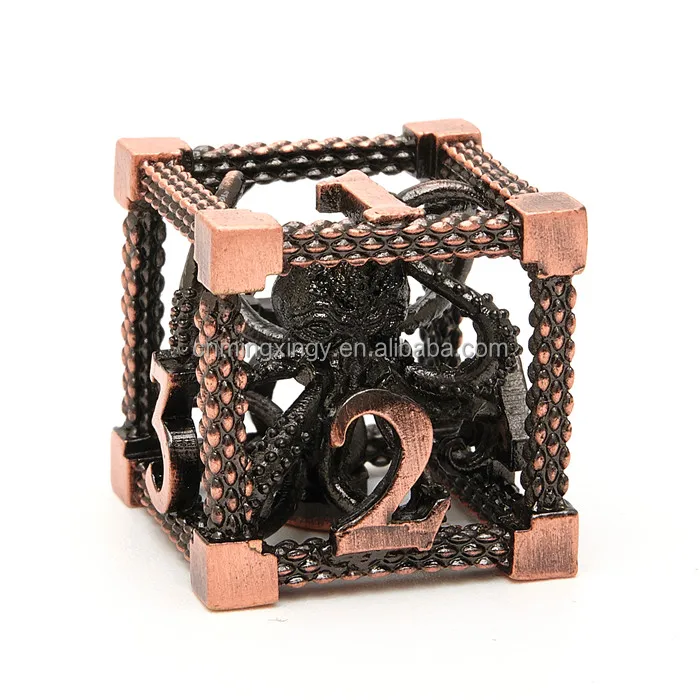 Набор полых металлических игральных костей DND 7 шт. многогранные кости подземелья и кости драконы