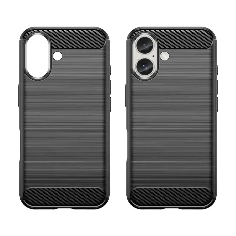 Laudtec Sjk896 Soft Phone Case Carbon Fiber Ultrathin Simple Business Cover Skin Friendly For Iphone 16 15 14 13 12 Plus Pro Max