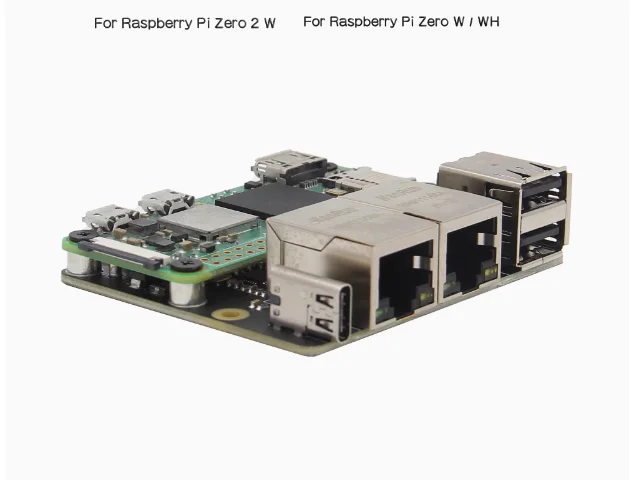 Raspberry Pi Zero 2W Development Board with Dual Gigabit Ethernet