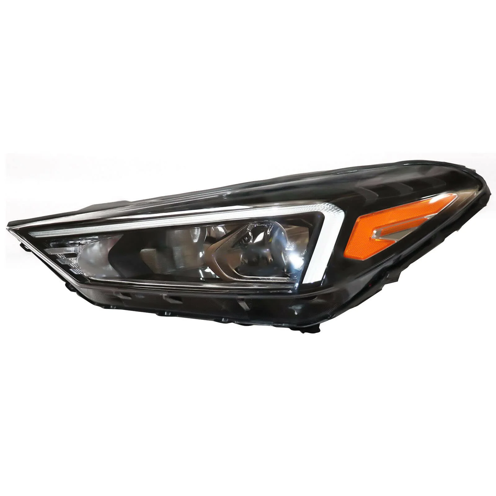 مصباح أمامي للسيارة 2019 2020 2021 Hyundai Tucson هالوجين مع مصباح أمامي LED DRL