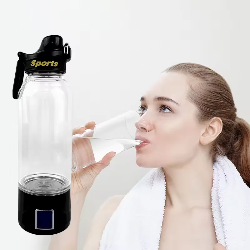 New Design Portable Hydrogen Water Ionizer Hydrogen Water Generator Bottle Glass With PEM  SPE  Technology