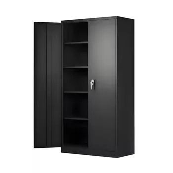 Black 2 Door Metal Filing Cabinet