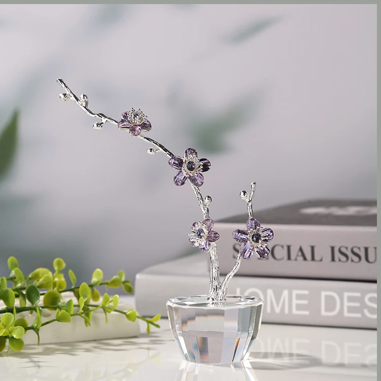 wholesale professional factory Souvenir decoration gifts wedding Crystal plum blossom long branch for Valentine's Day Favors details