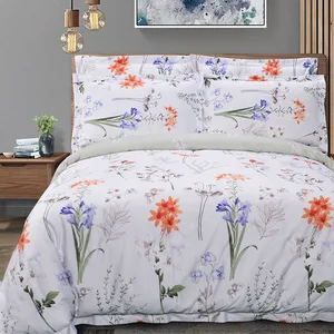 Cheap Factory Direct Bed Sheet Cotton Bed Comforter Set Plant Design Duvet Cover Bedding Set