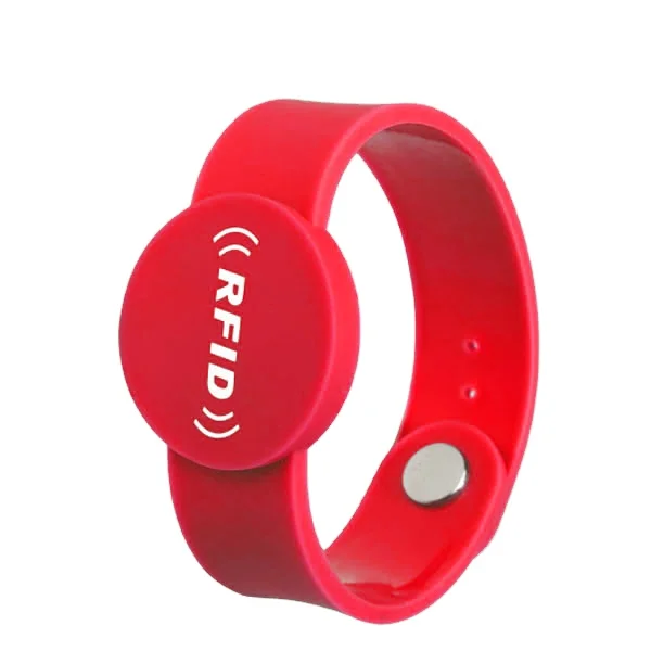 RFID Wristband Spa Resort Wrist Band Magnetic Lock Bracelet with Tamper  Proof Button