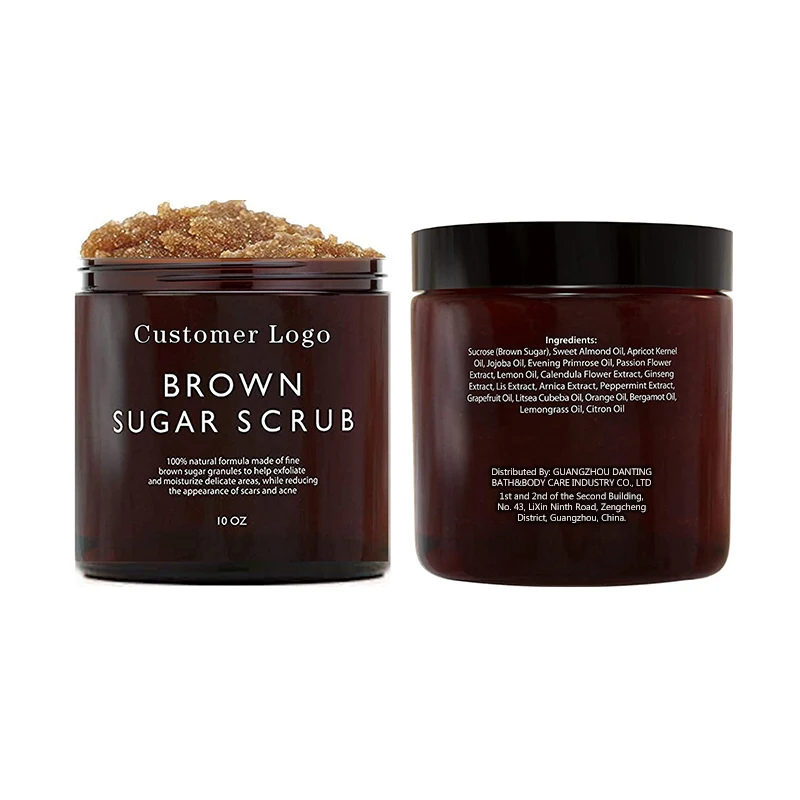 Wholesale Amber Plastic Jars 10 Oz All Natural Organic Plant Brown