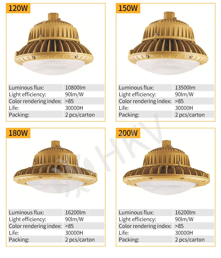 Ip66 Explosion Proof LED Light Fixture Work Light Die Casting Aluminum Housing