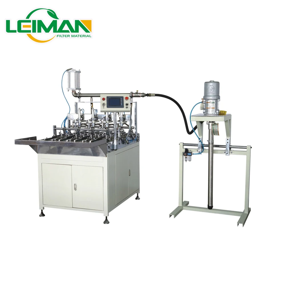 Spin on Oil Fuel Filter Machine PLAS-6 Full-auto Turntable Six-station Tapping Machine