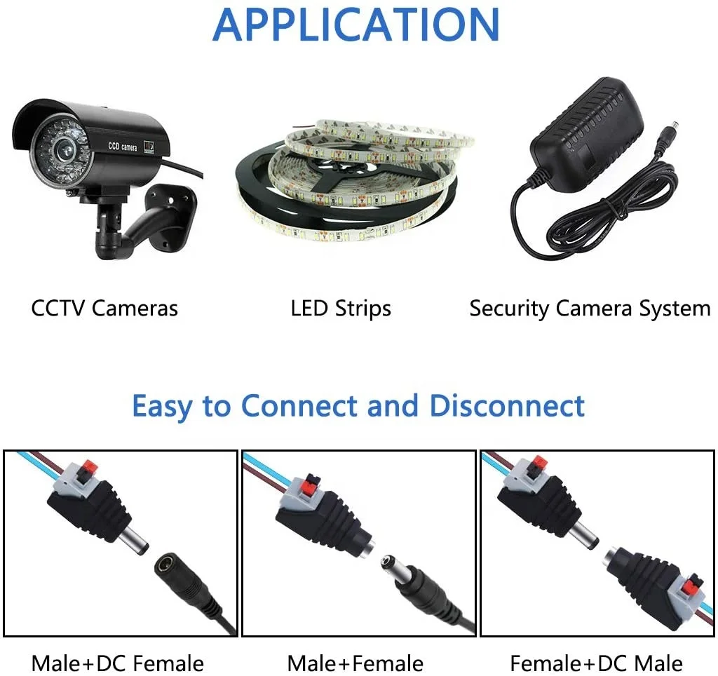 Amazon | YFFSFDC DCジャック アダプター 5.5mm x 2.1mm DC電源