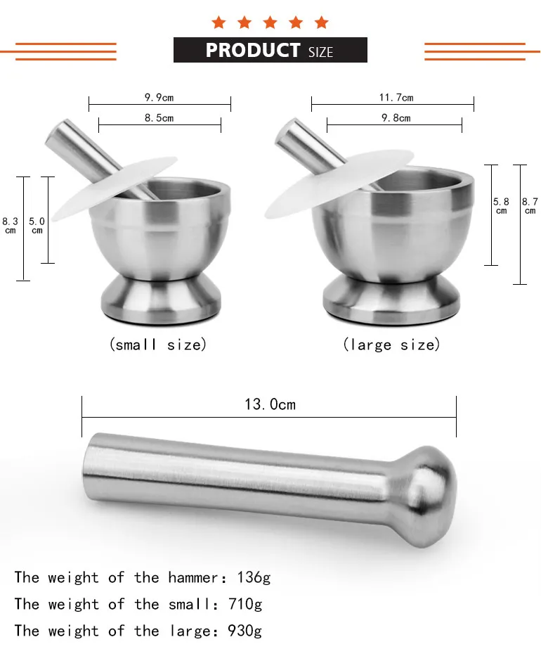 Kitchen 304 Stainless Steel Mini Mortar And Pestle For Herb Spice Buy