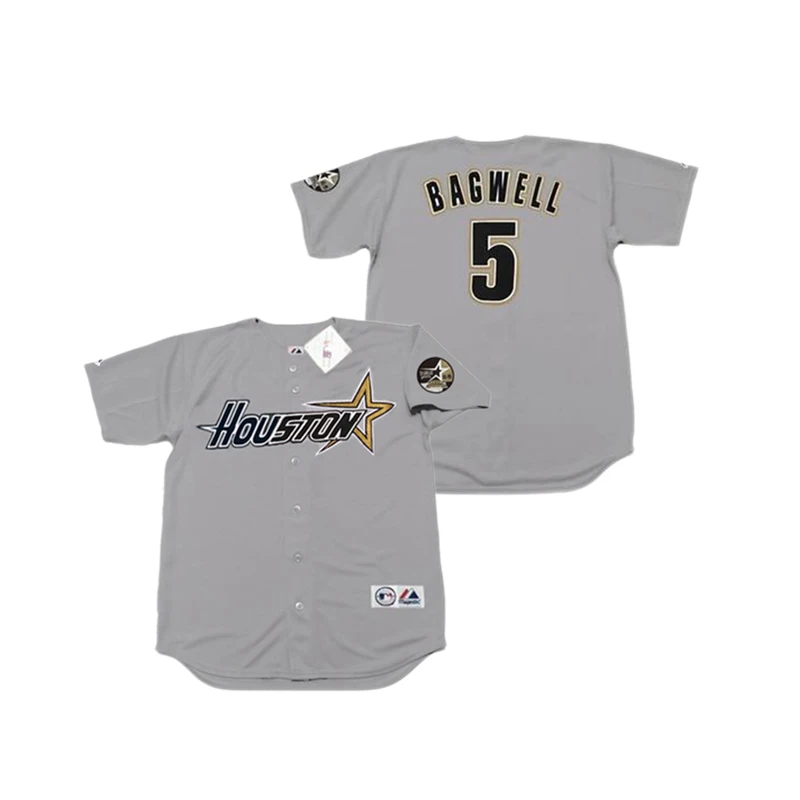 MAJESTIC  JEFF BAGWELL Houston Astros 1999 Throwback Away