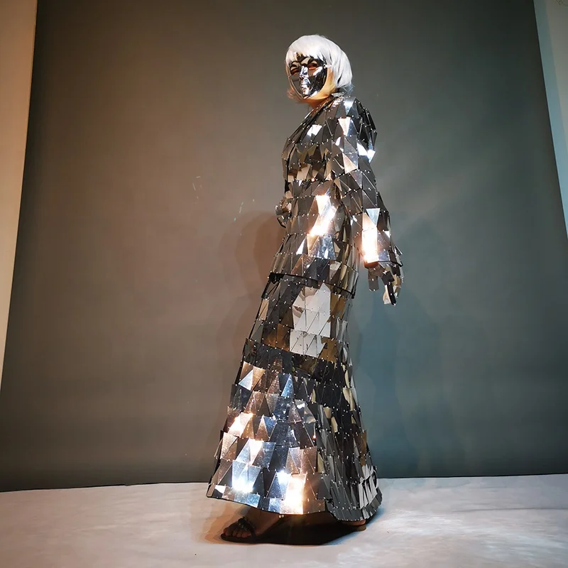 Alibaba.com: XINGGUANG 23659542 Silver Mirror Dress, Sequin Performance  Wear for women, available in sizes S-XXL. Explore OEM services and quick  sample order options.