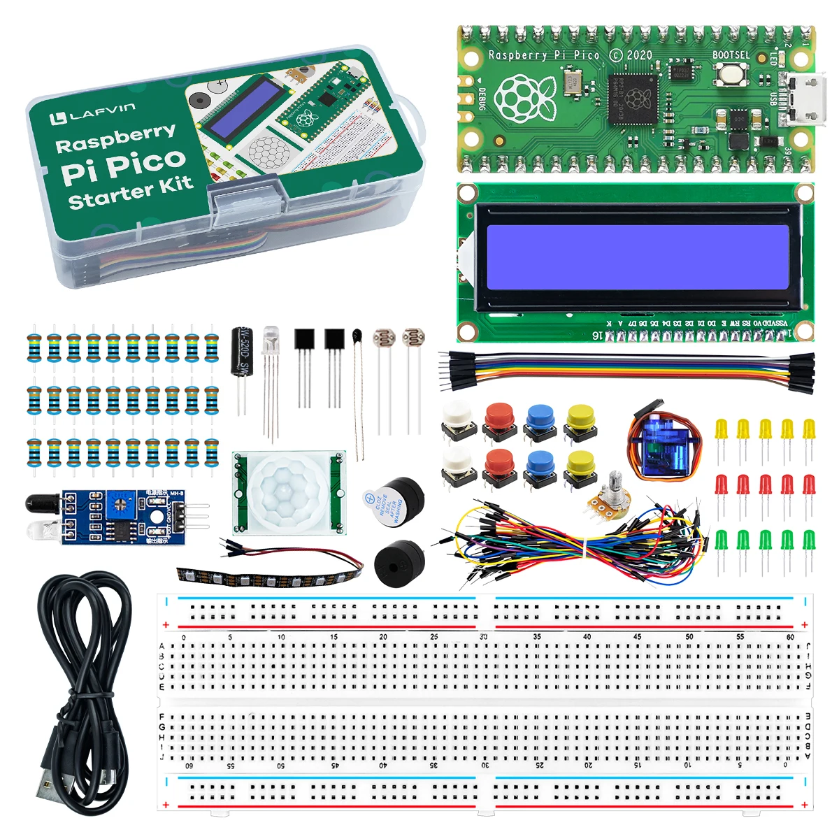 Raspberry Pi Pico Basic Starter Kit - Durable & Versatile