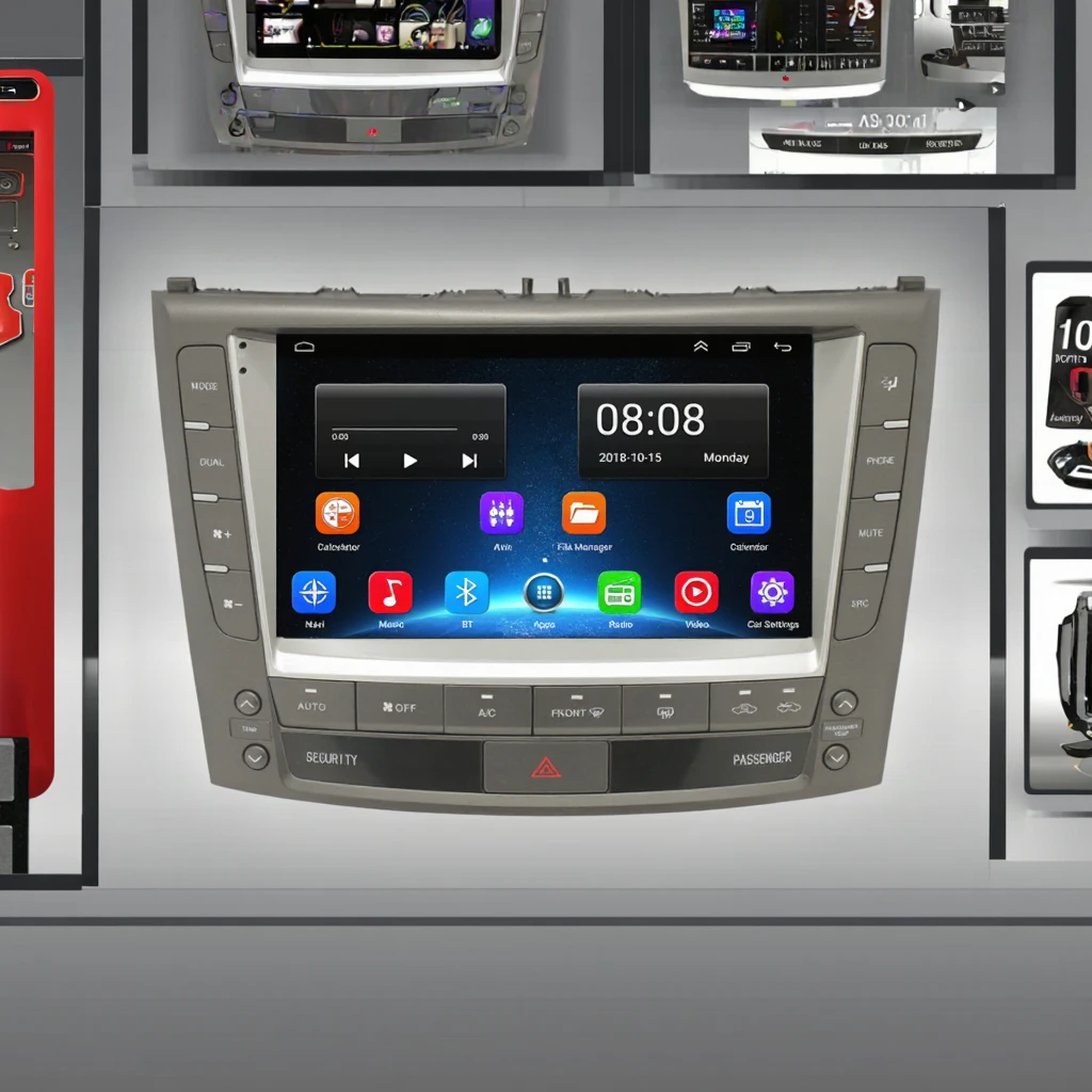 2 Din Android Car Stereo Audio GPS MP5 Player Dashboard Mounted DVD Player Luxury Sedan IS IS250 IS300 IS350 2005-2012 Models