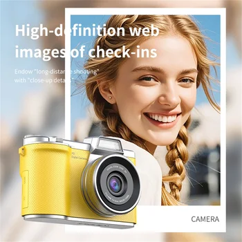 CCD Student Digital Camera LK013 Flip Screen 1080P HD Anti Shake Beauty Filter 128G Memory Card Type-C Cheap for Vlog Selfie detail image