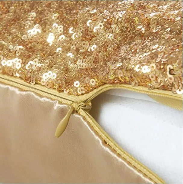 Glitter Sequins Cushion Cover Solid Color Throw Pillow Case Cafe Home Decor Covers Decorative Wholesale Bulk Customized 45x45