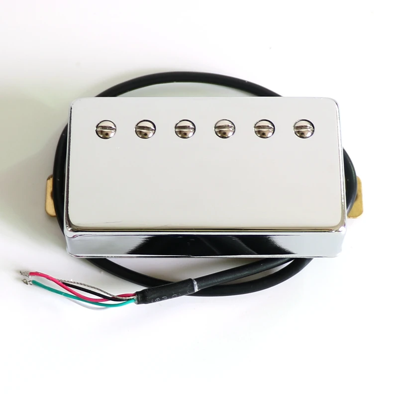 Guitar Divided Pickup Bobbin Electric Pickup Guitar With Chrome Brass Cover And 4 Word Output